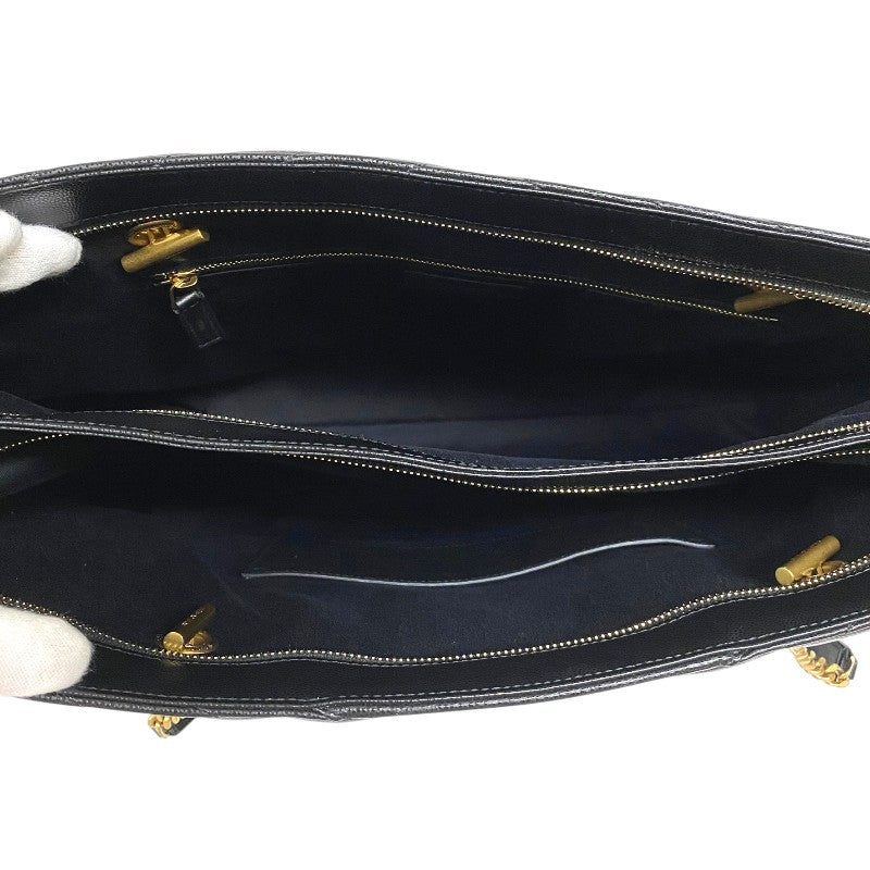 サンローラン SAINT LAURENT チェーントートバッグ 568863 ブラック ゴールド金具 グレインレザー レディース ショルダーバッグ