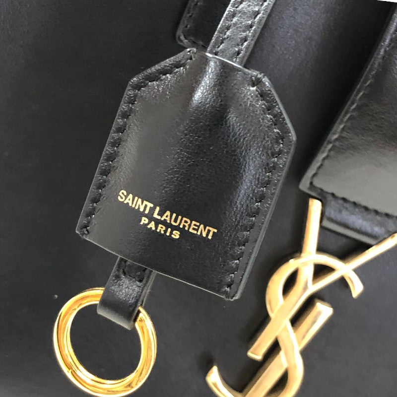 サンローラン SAINT LAURENT ベイビーカバス 472466 ブラック ゴールド金具 レザー レディース ショルダーバッグ