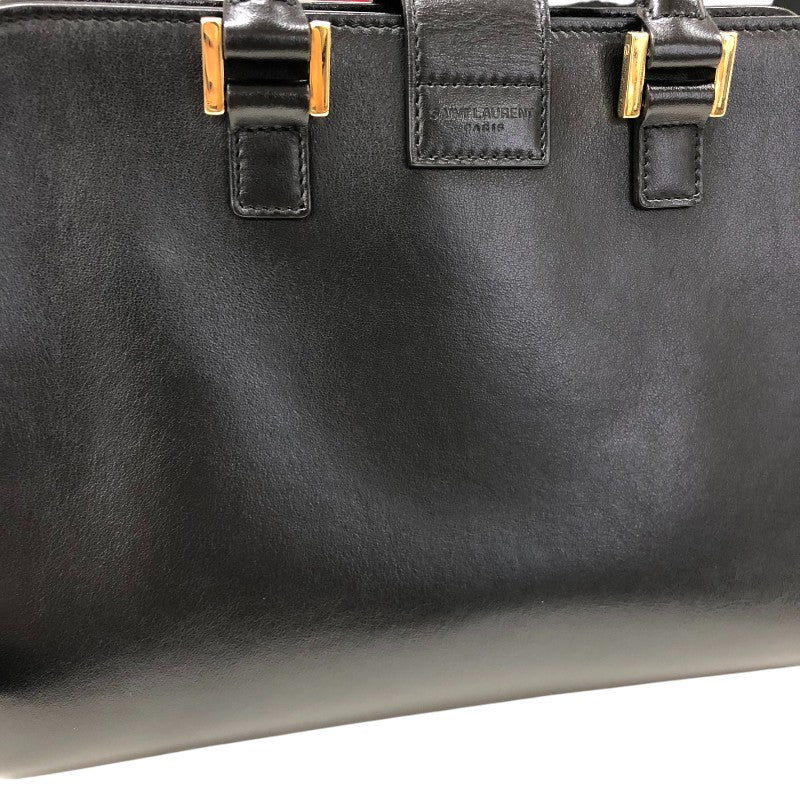 サンローラン SAINT LAURENT ベイビーカバス 472466 ブラック ゴールド金具 レザー レディース ショルダーバッグ