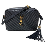 サンローラン SAINT LAURENT ルーカメラバッグ 612544 ネイビー レザー レディース ショルダーバッグ