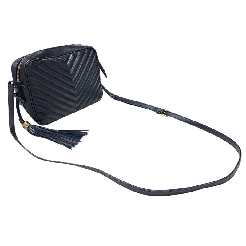 サンローラン SAINT LAURENT ルーカメラバッグ 612544 ネイビー レザー レディース ショルダーバッグ