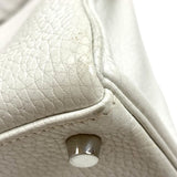 エルメス HERMES ケリー28 内縫い □J刻 ホワイト シルバー金具 トリヨンクレマンス レディース ハンドバッグ ショルダーバッグ