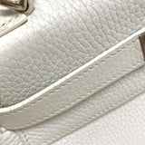 エルメス HERMES ケリー28 内縫い □J刻 ホワイト シルバー金具 トリヨンクレマンス レディース ハンドバッグ ショルダーバッグ