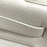 エルメス HERMES ケリー28 内縫い □J刻 ホワイト シルバー金具 トリヨンクレマンス レディース ハンドバッグ ショルダーバッグ