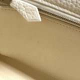 エルメス HERMES ケリー28 内縫い □J刻 ホワイト シルバー金具 トリヨンクレマンス レディース ハンドバッグ ショルダーバッグ
