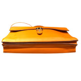 エルメス HERMES サックアデペッシュ41 ▢C刻印 オレンジ シルバー金具 トリヨンクレマンス メンズ ハンドバッグ