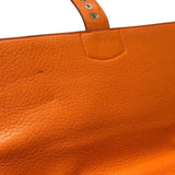 エルメス HERMES サックアデペッシュ41 ▢C刻印 オレンジ シルバー金具 トリヨンクレマンス メンズ ハンドバッグ