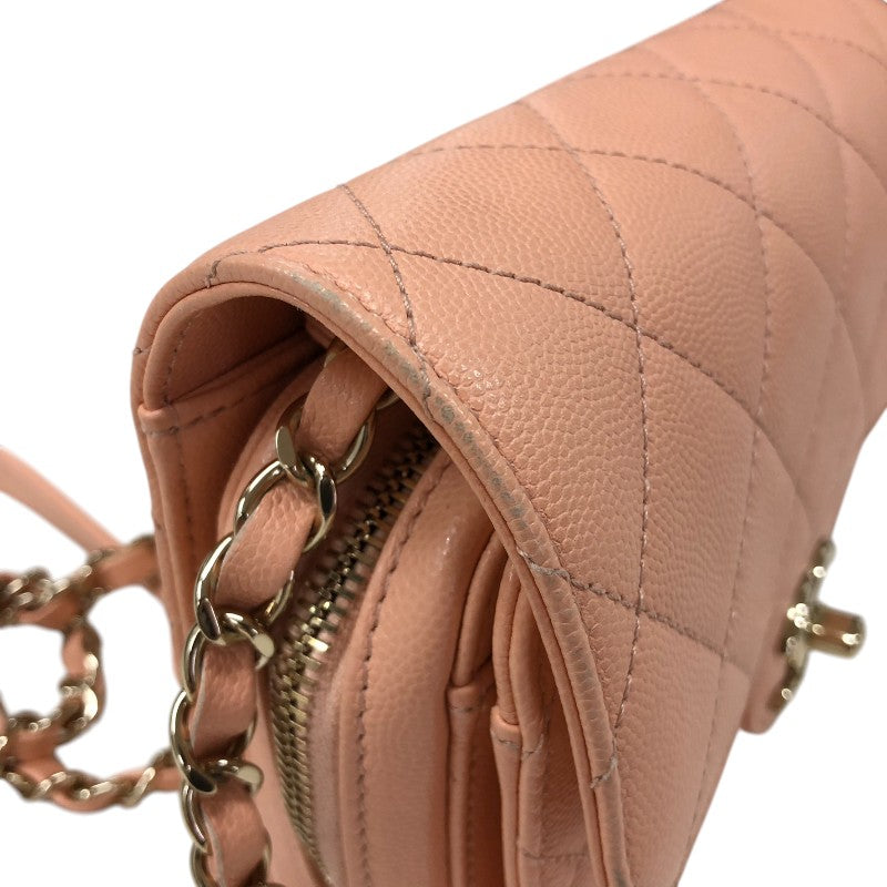 シャネル CHANEL ミニ フラップバッグ AS3002 ピンク ゴールド金具 キャビアスキン レディース ショルダーバッグ