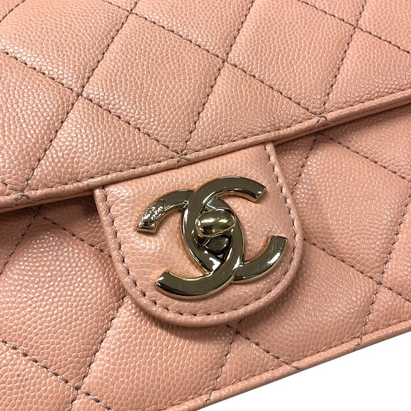 シャネル CHANEL ミニ フラップバッグ AS3002 ピンク ゴールド金具 キャビアスキン レディース ショルダーバッグ