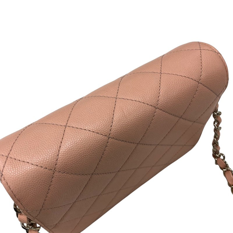 シャネル CHANEL ミニ フラップバッグ AS3002 ピンク ゴールド金具 キャビアスキン レディース ショルダーバッグ
