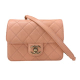 シャネル CHANEL ミニ フラップバッグ AS3002 ピンク ゴールド金具 キャビアスキン レディース ショルダーバッグ