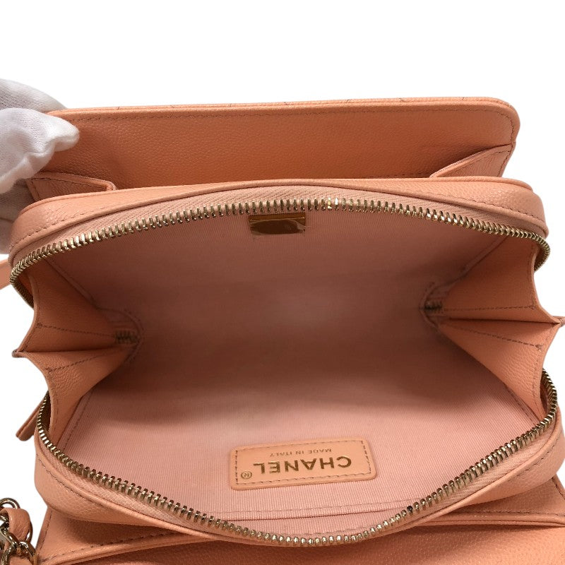 シャネル CHANEL ミニ フラップバッグ AS3002 ピンク ゴールド金具 キャビアスキン レディース ショルダーバッグ