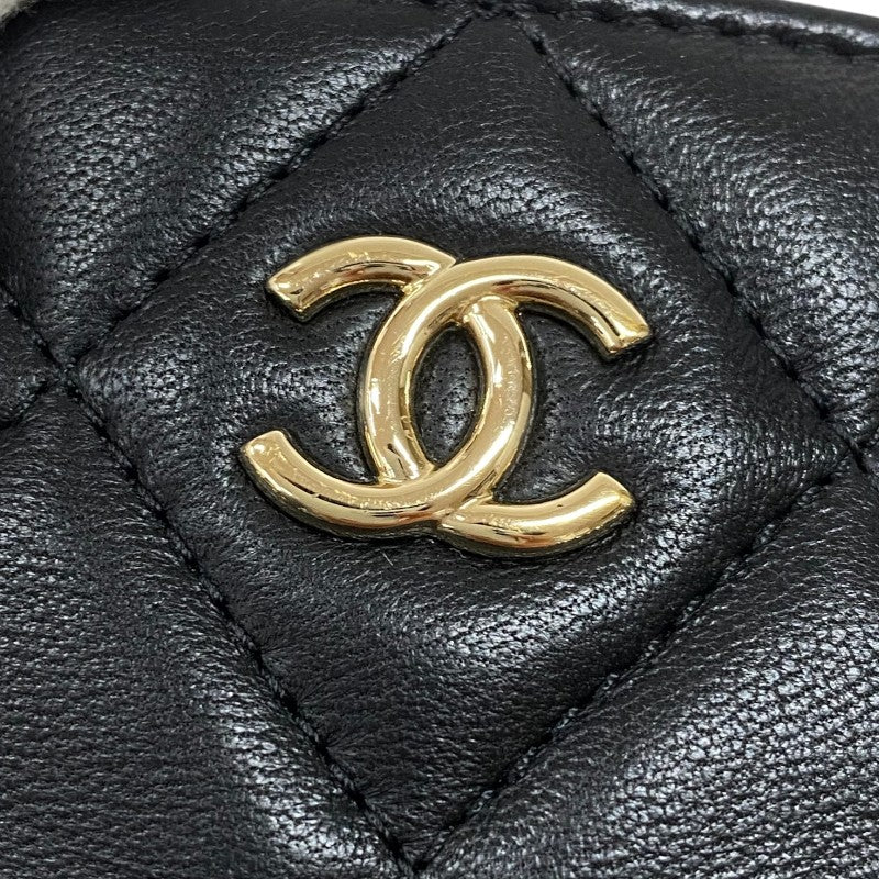 シャネル CHANEL マトラッセ ミニポシェット AP2547 ブラック ゴールド金具 ラムスキン レディース ショルダーバッグ