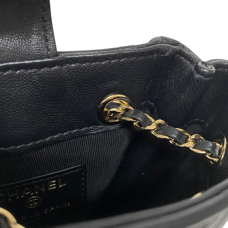シャネル CHANEL マトラッセ ミニポシェット AP2547 ブラック ゴールド金具 ラムスキン レディース ショルダーバッグ