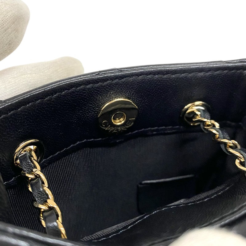 シャネル CHANEL マトラッセ ミニポシェット AP2547 ブラック ゴールド金具 ラムスキン レディース ショルダーバッグ