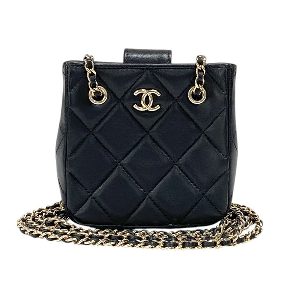 シャネル CHANEL マトラッセ ミニポシェット AP2547 ブラック ゴールド金具 ラムスキン レディース ショルダーバッグ