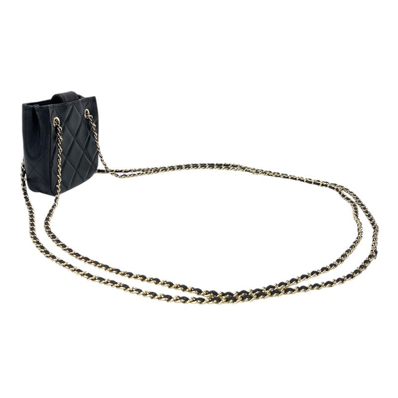 シャネル CHANEL マトラッセ ミニポシェット AP2547 ブラック ゴールド金具 ラムスキン レディース ショルダーバッグ