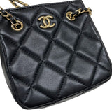 シャネル CHANEL マトラッセ ミニポシェット AP2547 ブラック ゴールド金具 ラムスキン レディース ショルダーバッグ