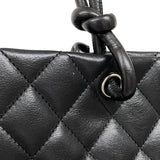 シャネル CHANEL カンボンライントート ミディアム A25167 ブラック シルバー金具 カーフ レディース トートバッグ