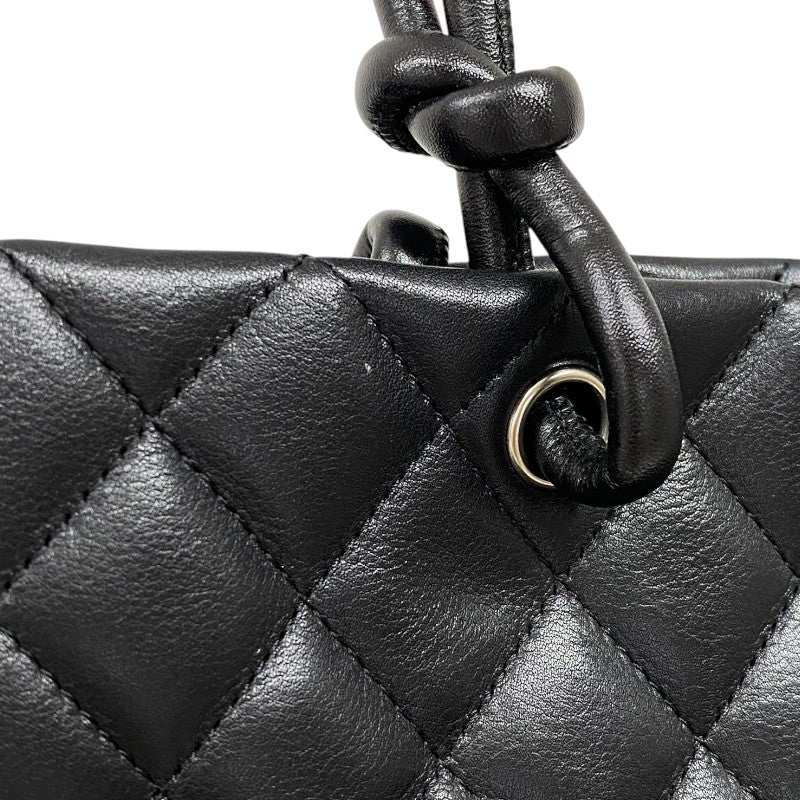 シャネル CHANEL カンボンライントート ミディアム A25167 ブラック シルバー金具 カーフ レディース トートバッグ