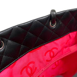 シャネル CHANEL カンボンライントート ミディアム A25167 ブラック シルバー金具 カーフ レディース トートバッグ