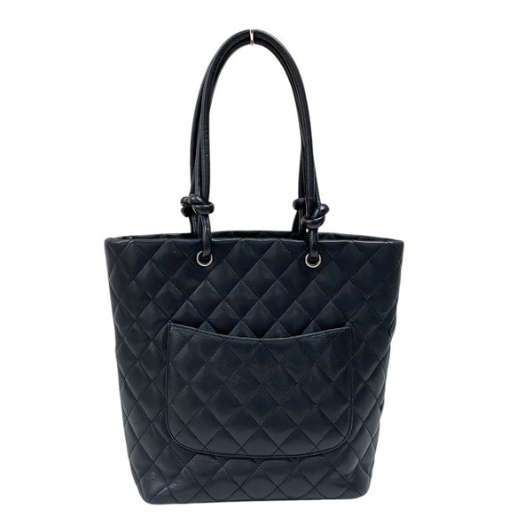 シャネル CHANEL カンボンライントート ミディアム A25167 ブラック シルバー金具 カーフ レディース トートバッグ