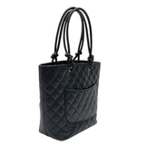 シャネル CHANEL カンボンライントート ミディアム A25167 ブラック シルバー金具 カーフ レディース トートバッグ