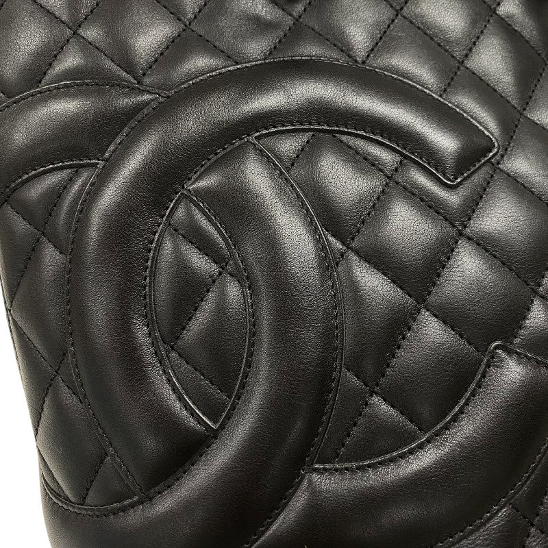 シャネル CHANEL カンボンライントート ミディアム A25167 ブラック シルバー金具 カーフ レディース トートバッグ