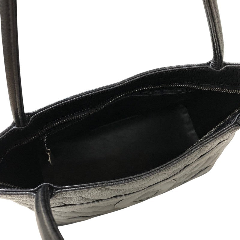 シャネル CHANEL 復刻トート A01804 ブラック シルバー金具 キャビアスキン レディース ハンドバッグ