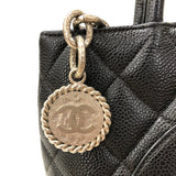 シャネル CHANEL 復刻トート A01804 ブラック シルバー金具 キャビアスキン レディース ハンドバッグ