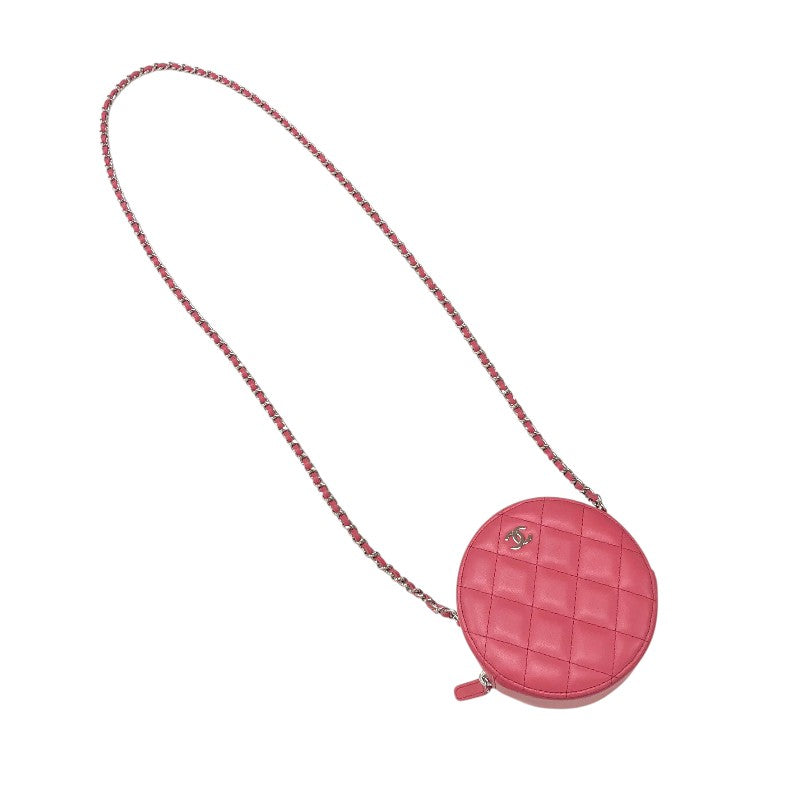 シャネル CHANEL マトラッセ チェーンショルダーバッグ AP0245 29番台 ピンク シルバー金具 ラムスキン レディース ショルダーバッグ