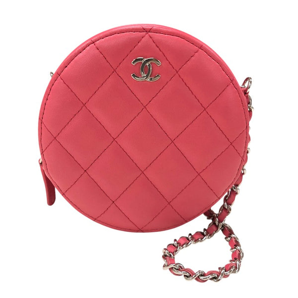 シャネル CHANEL マトラッセ チェーンショルダーバッグ AP0245 29番台 ピンク シルバー金具 ラムスキン レディース ショルダーバッグ