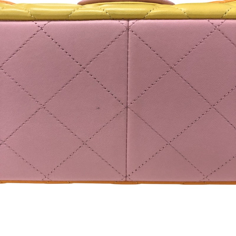 シャネル CHANEL マトラッセ30 A58600 オレンジ/イエロー/ピンク ゴールド金具 ラムスキン レディース ショルダーバッグ