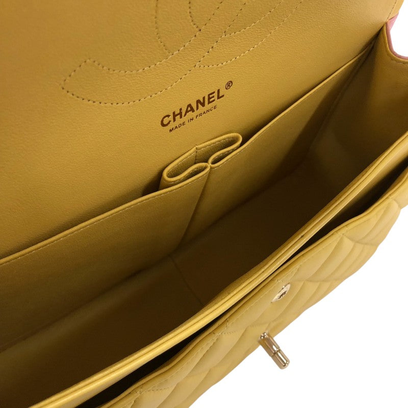 シャネル CHANEL マトラッセ30 A58600 オレンジ/イエロー/ピンク ゴールド金具 ラムスキン レディース ショルダーバッグ