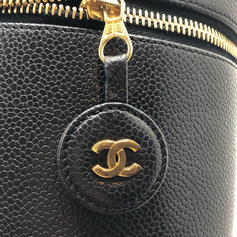シャネル CHANEL ココマーク　バニティ A01998 ブラック　GD金具 キャビア レディース ハンドバッグ
