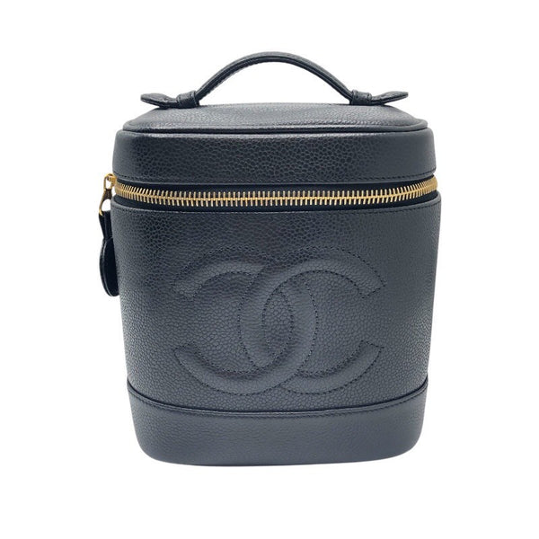 シャネル CHANEL ココマーク　バニティ A01998 ブラック　GD金具 キャビア レディース ハンドバッグ