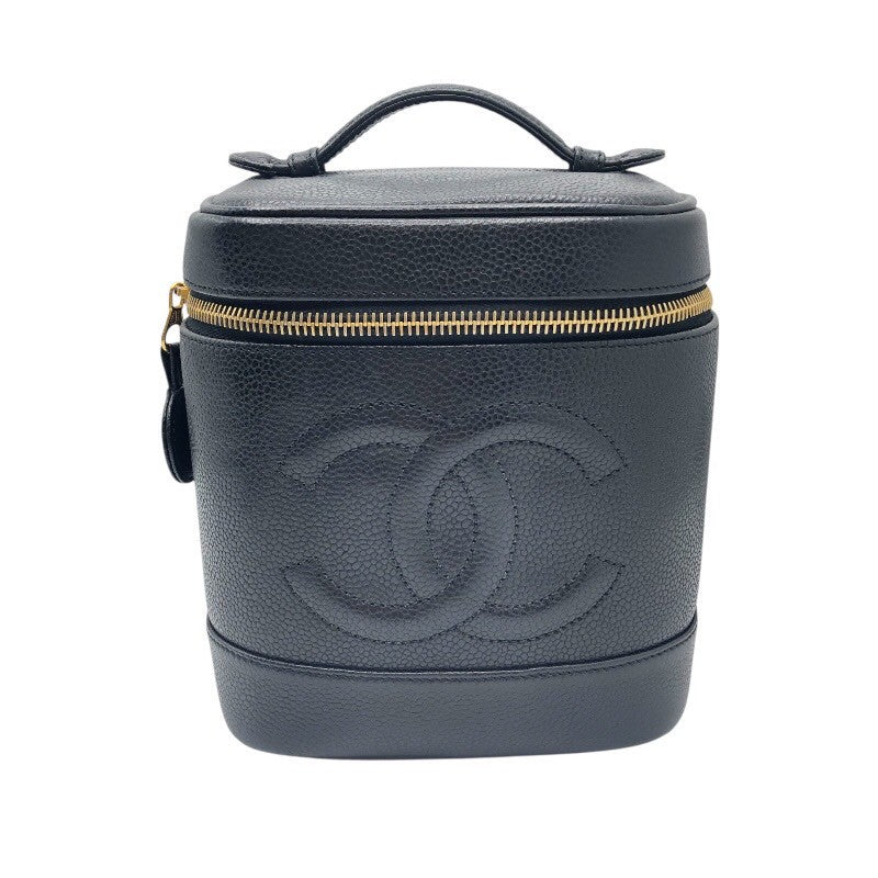 シャネル CHANEL ココマーク　バニティ A01998 ブラック　GD金具 キャビア レディース ハンドバッグ