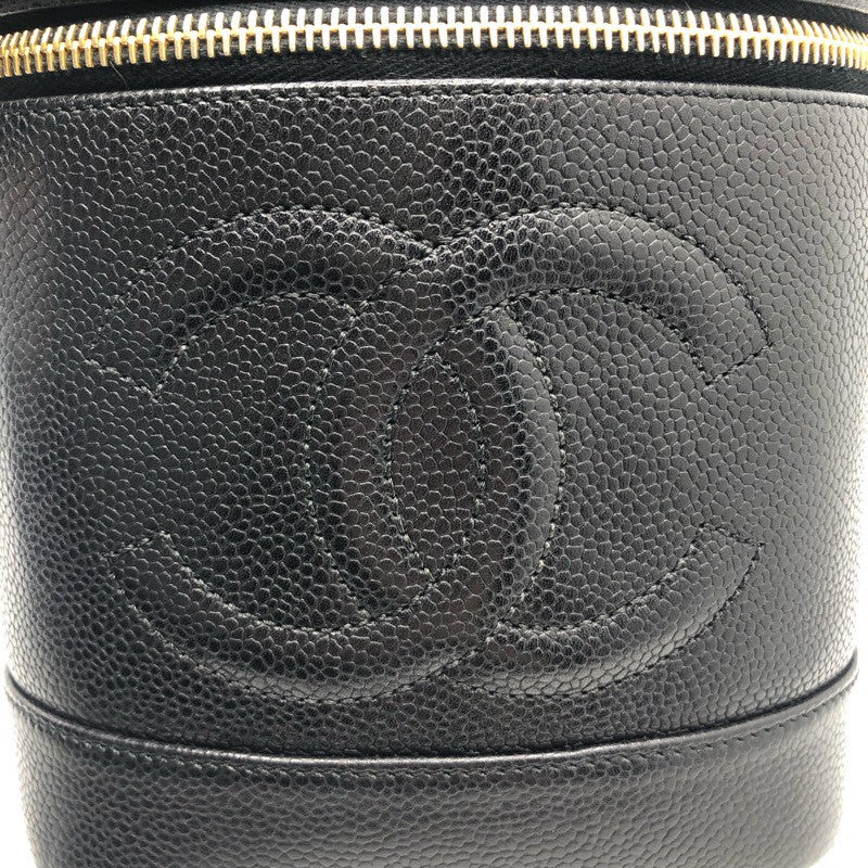 シャネル CHANEL ココマーク　バニティ A01998 ブラック　GD金具 キャビア レディース ハンドバッグ