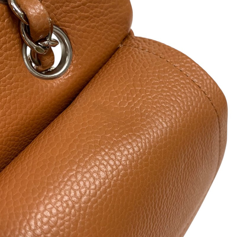 シャネル CHANEL マトラッセ25 A01112 ブラウン シルバー金具 キャビアスキン レディース ショルダーバッグ