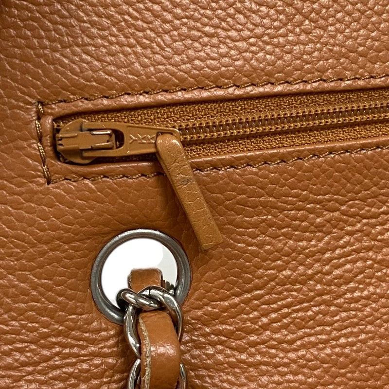 シャネル CHANEL マトラッセ25 A01112 ブラウン シルバー金具 キャビアスキン レディース ショルダーバッグ