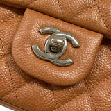 シャネル CHANEL マトラッセ25 A01112 ブラウン シルバー金具 キャビアスキン レディース ショルダーバッグ
