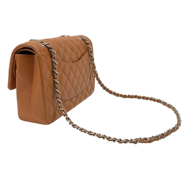 シャネル CHANEL マトラッセ25 A01112 ブラウン シルバー金具 キャビアスキン レディース ショルダーバッグ