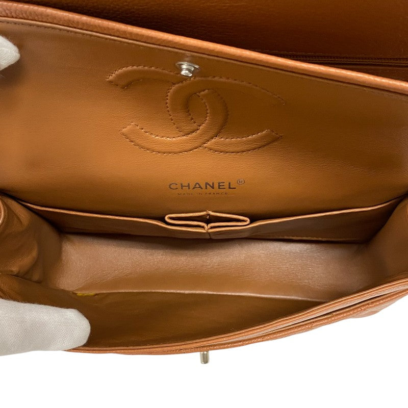 シャネル CHANEL マトラッセ25 A01112 ブラウン シルバー金具 キャビアスキン レディース ショルダーバッグ