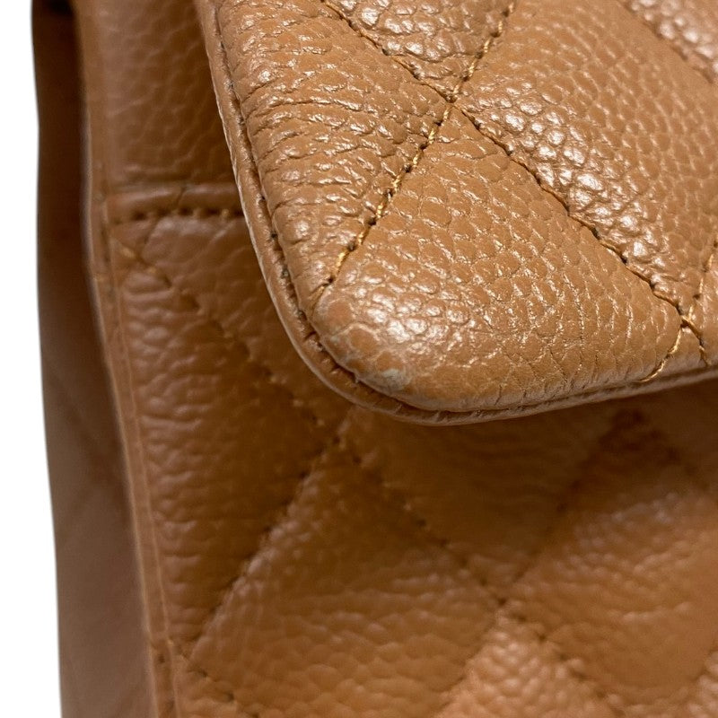 シャネル CHANEL マトラッセ25 A01112 ブラウン シルバー金具 キャビアスキン レディース ショルダーバッグ
