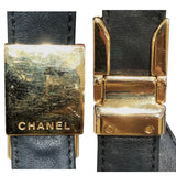 シャネル CHANEL チョコバー セミショルダーバッグ A17365 ブラック ゴールド金具 ラム レディース ハンドバッグ