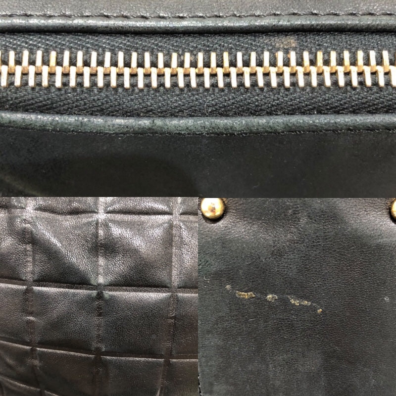 シャネル CHANEL チョコバー セミショルダーバッグ A17365 ブラック ゴールド金具 ラム レディース ハンドバッグ