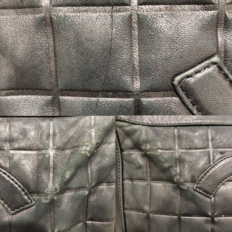 シャネル CHANEL チョコバー セミショルダーバッグ A17365 ブラック ゴールド金具 ラム レディース ハンドバッグ