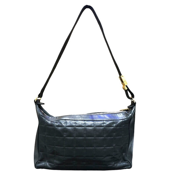シャネル CHANEL チョコバー セミショルダーバッグ A17365 ブラック ゴールド金具 ラム レディース ハンドバッグ