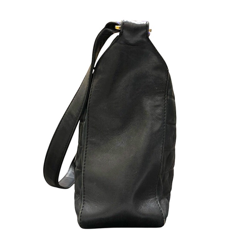 シャネル CHANEL チョコバー セミショルダーバッグ A17365 ブラック ゴールド金具 ラム レディース ハンドバッグ