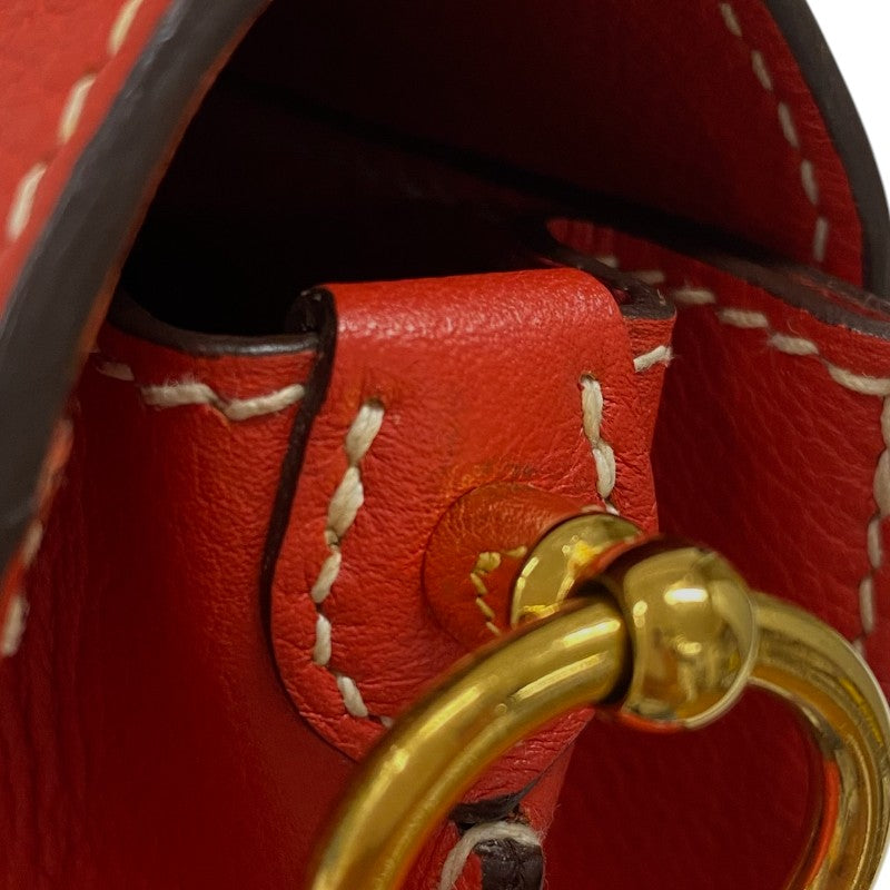 エルメス HERMES ロウリス23 X刻 ルージュトマト ゴールド金具 エバーカラー レディース ショルダーバッグ